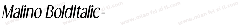 Malino BoldItalic字体转换